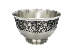 Серебряная ваза-салатница «Рельефный рисунок»